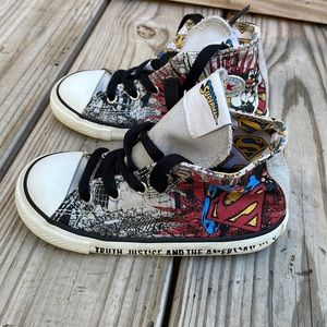 Converse Limited Edition DC Comics Superman Sneakers  KIDS Size 9